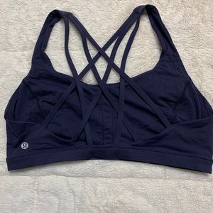 Lululemon Free to Be Serene Bra 12 Navy Blue